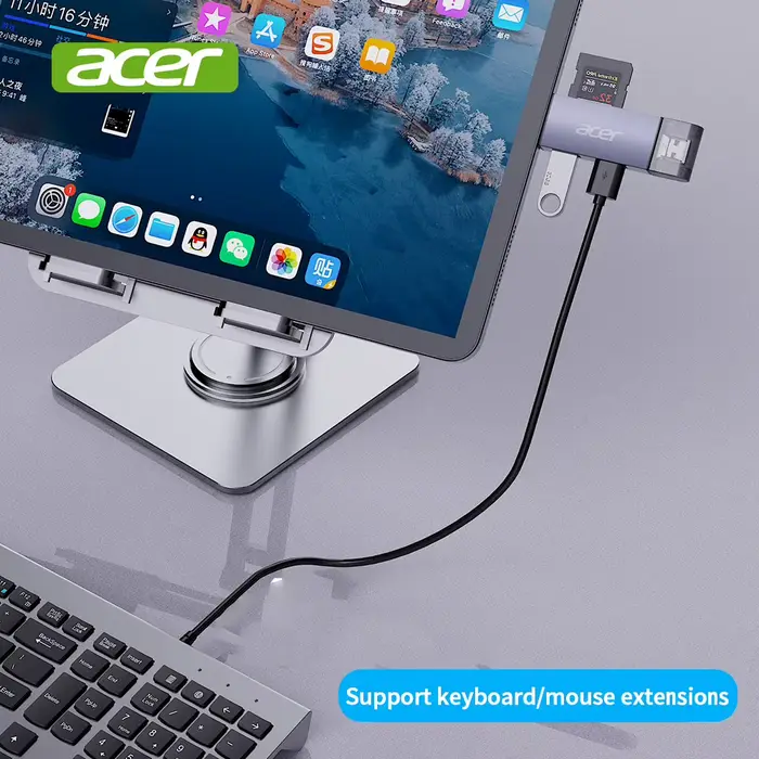 Lecteur de carte multifonction USB3.0 et USB C vers SD MicroSD TF pour PC accessoires d'ordinateur portable