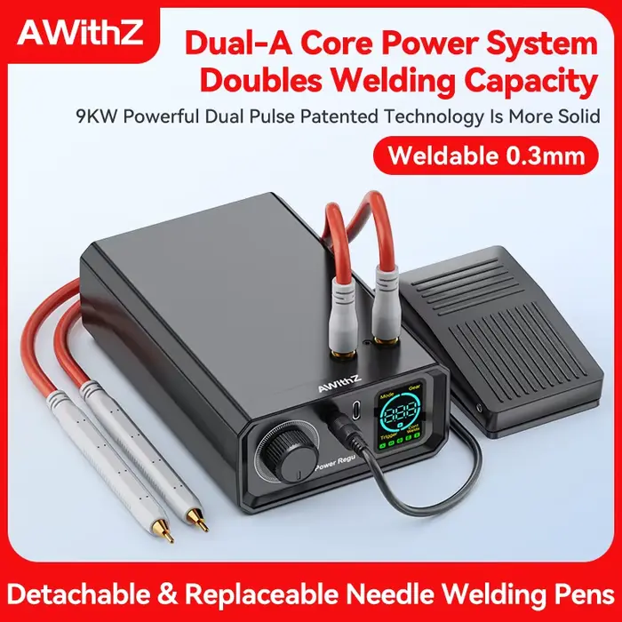 Awithz 9000W soudeuse par points haute puissance Portable pédale Machine de soudage par points 1330A