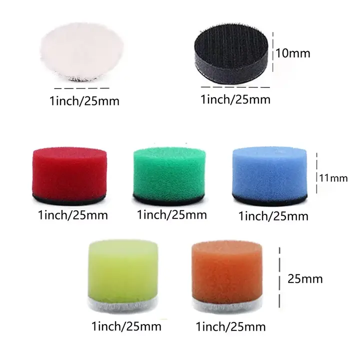 Ensemble de papier abrasif sec et de support de 1 pouce