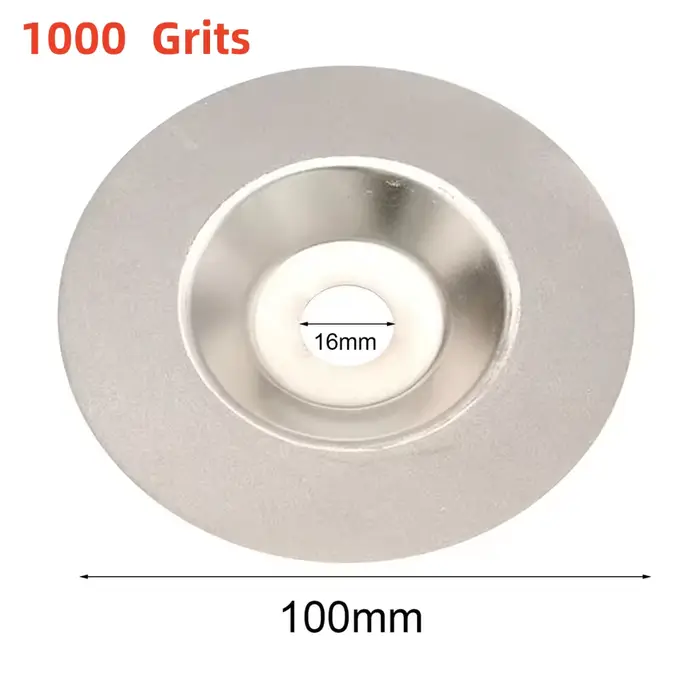 1 pièce Disque d'affûtage diamanté 100 mm, Disque abrasif en émeri, Granulométrie 400-1000 pour meul