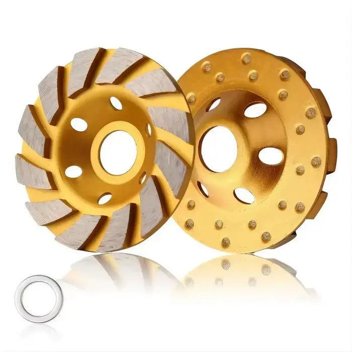 Disque de meulage diamanté 4 pouces HHS Turbo robuste pour béton