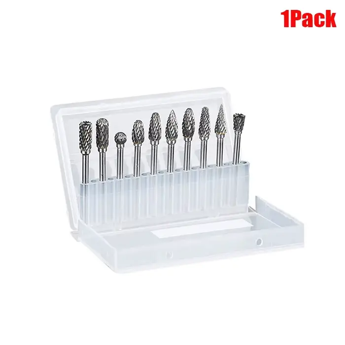 Nouveau 10 pièces 1/8 "tige fraise en carbure de tungstène outil rotatif bavure Double diamant coupe