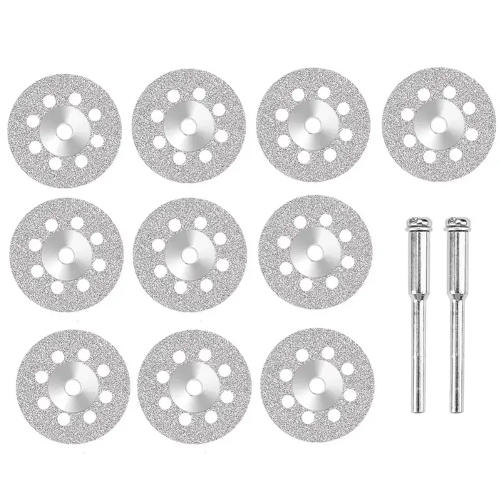 Disque de coupe diamanté avec mandrin pour outils rotatifs Dremel