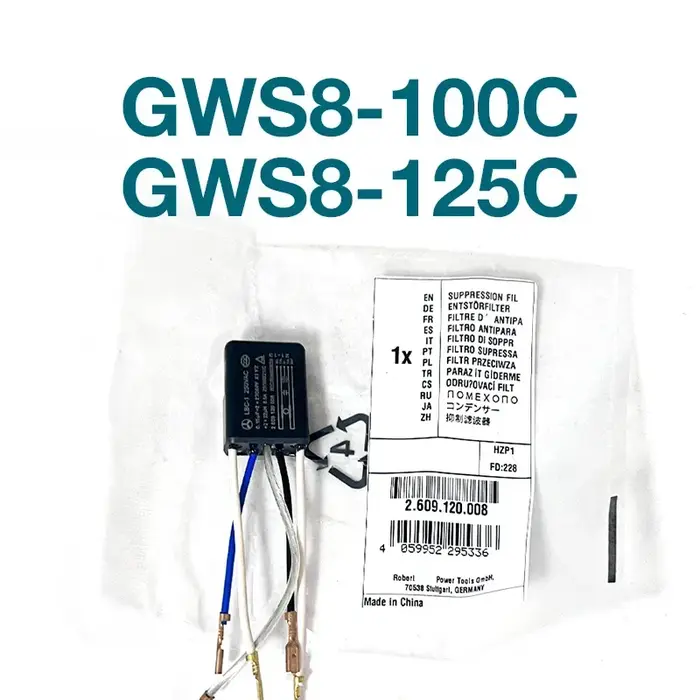 Accessoires de condensateurs pour Machines de découpe Bosch GWS8-100C GWS8-125C, filtres, meuleuses, pièces de rechange pour outils électriques