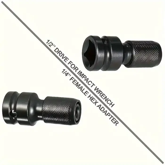 Adaptateur de clé à chocs pour perceuse 1/2 vers 1/4
