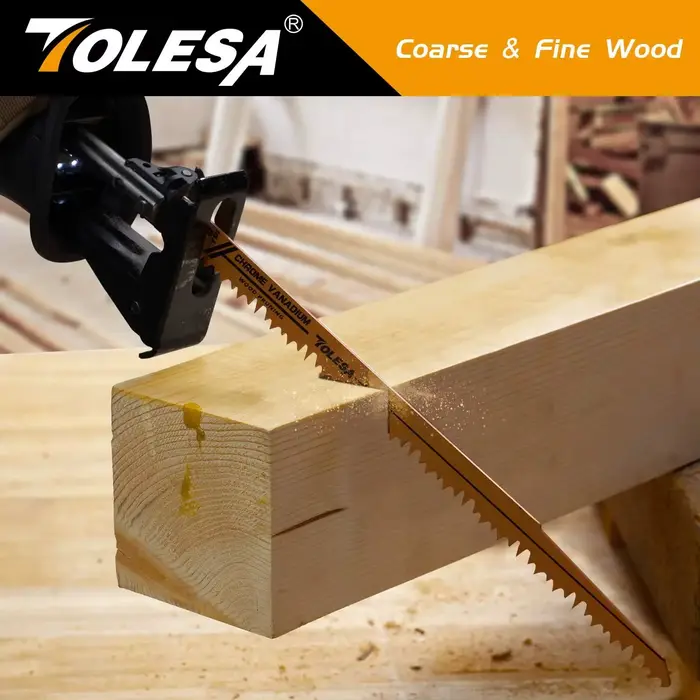 TOLESA 5 pièces lames de scie alternative pour l'élagage du bois 5 lames de scie TPI Construction du