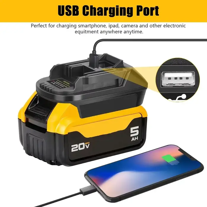 Adaptateur de convertisseur de batterie DM18M pour Milwaukee 18V pour batterie Li-ion Dewalt 20V, co