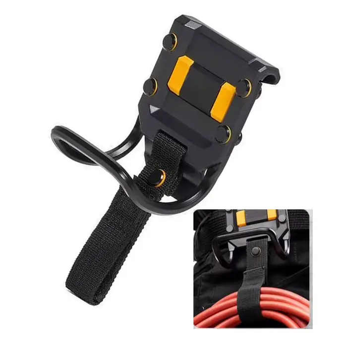 Système modulaire magnétique pour crochets de ceinture de perceuse électrique avec clip ergonomique et anneau en acier renforcé pour une durabilité accrue