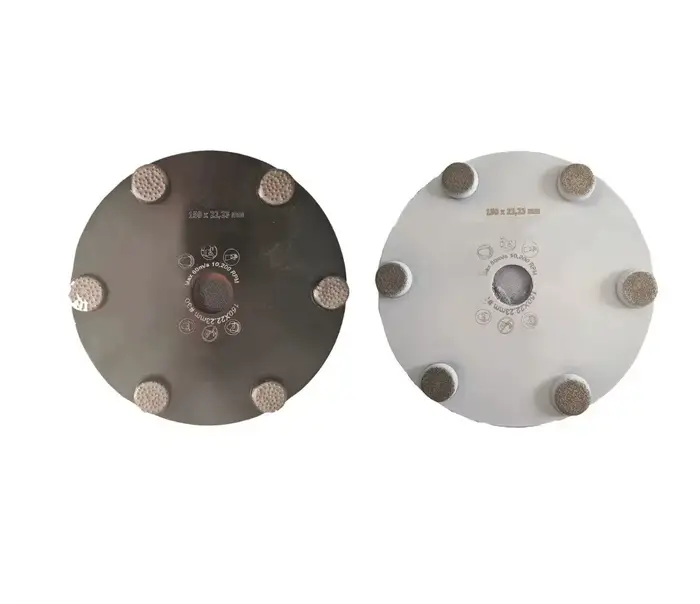 4 blocs de meulage diamantés circulaires Klindex à 5 segments