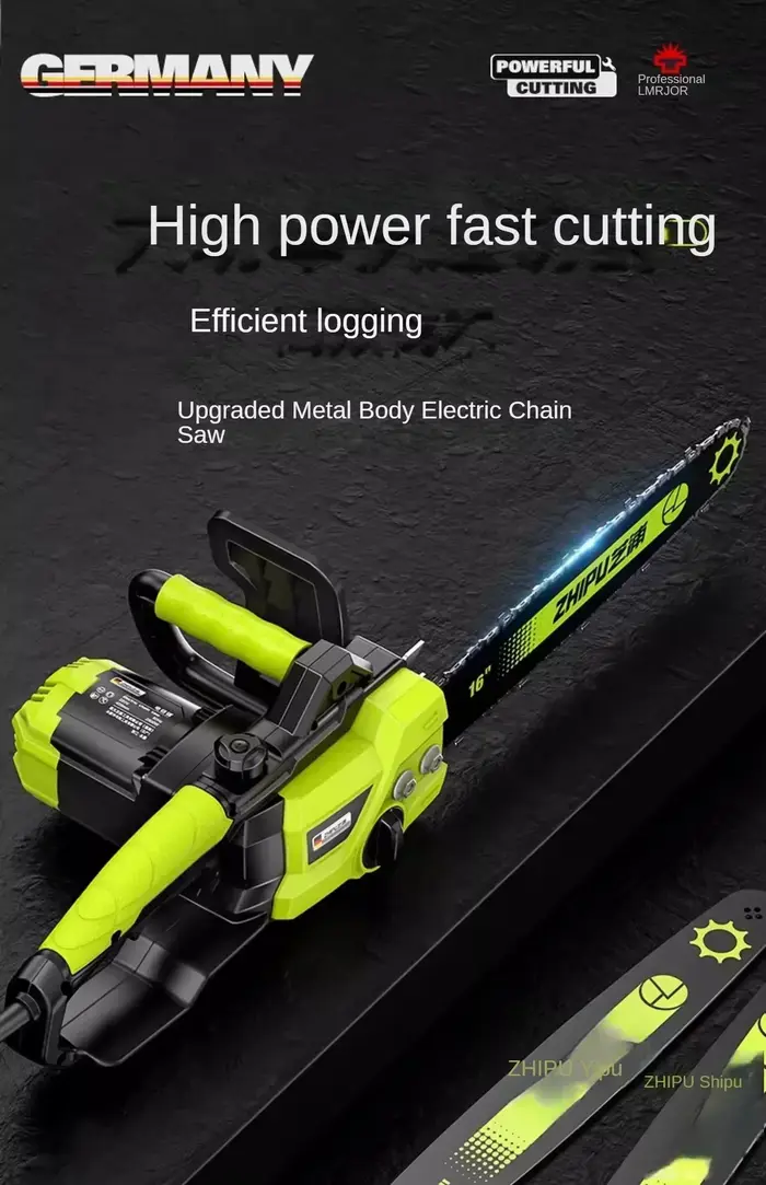Tronçonneuse électrique de qualité professionnelle 220 V pour couper le bois de chauffage et plus encore