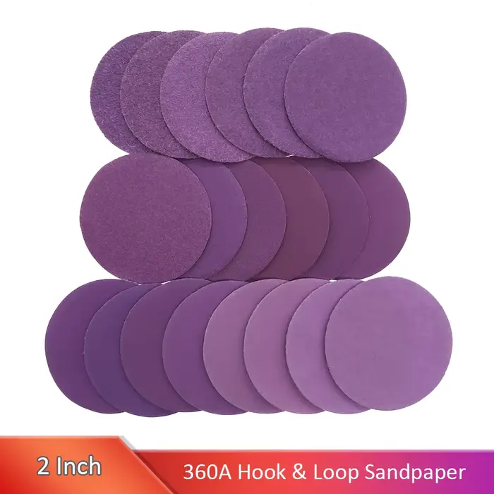 50 pièces 2 pouces disque de ponçage humide sec 80-10000 grain papier de verre 50mm boucle de croche