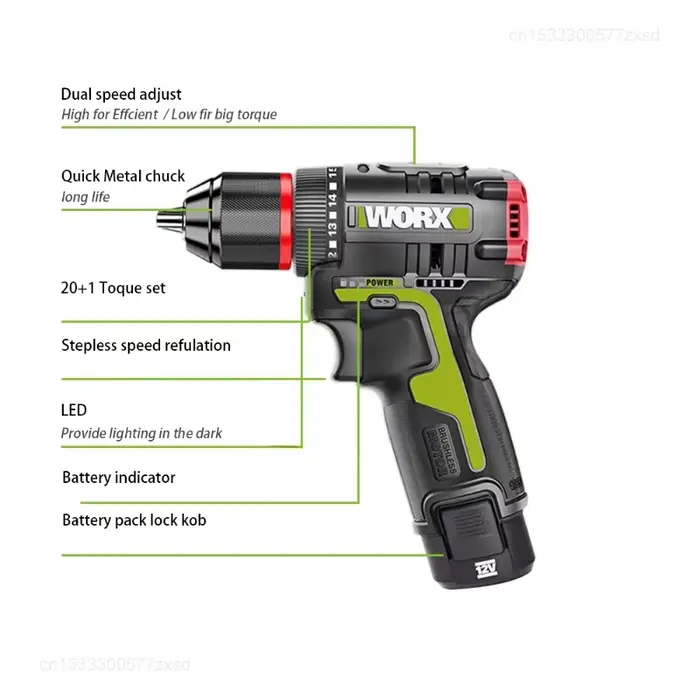 WORX WU130X – tournevis électrique sans fil