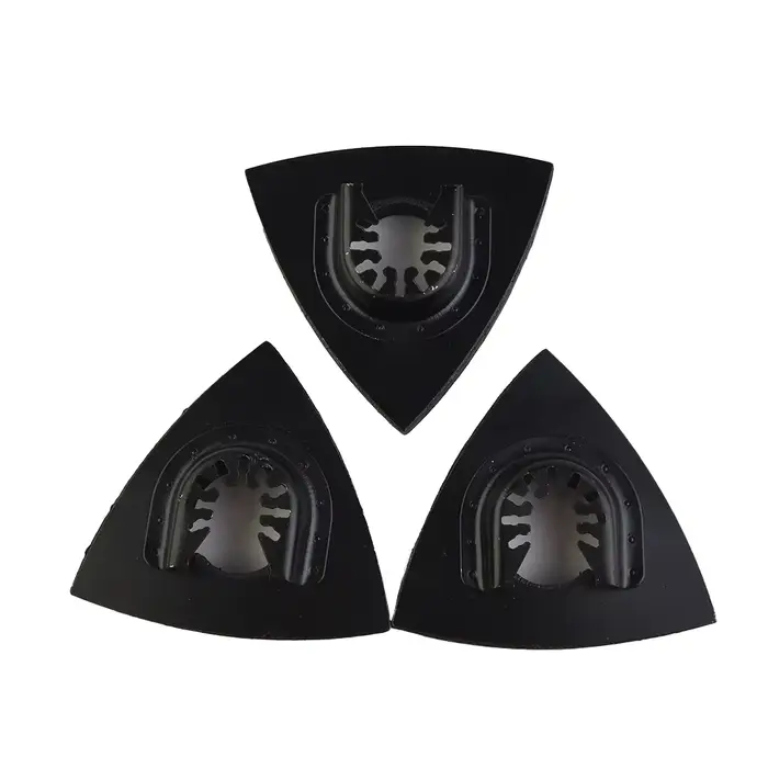 Lot de 3 tampons de ponçage triangulaires à fixation rapide pour outils oscillants Bosch