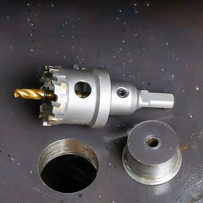 TCT-Kit de scie cloche en carbure, fraise à pointe en carbure avec foret pilote pour métal, acier inoxydable, fer, bois, plastique