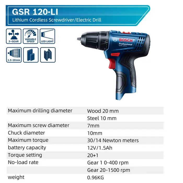 Bosch perceuse électrique sans fil