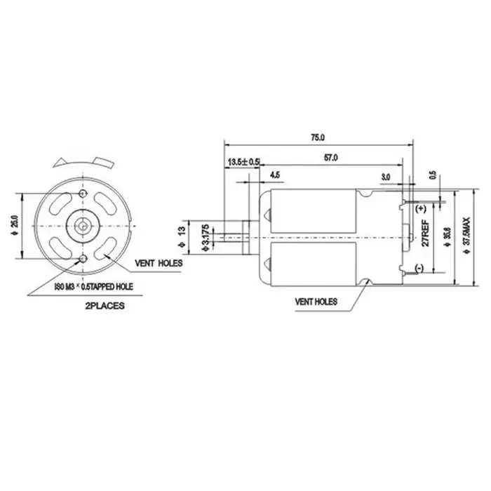 Moteur à engrenages à courant continu RS-550 9.6V 12V 14.4V 16.8V 18V 21V pour Makita DeWalt pour Bosch pour perceuse électrique Milwaukee tournevis