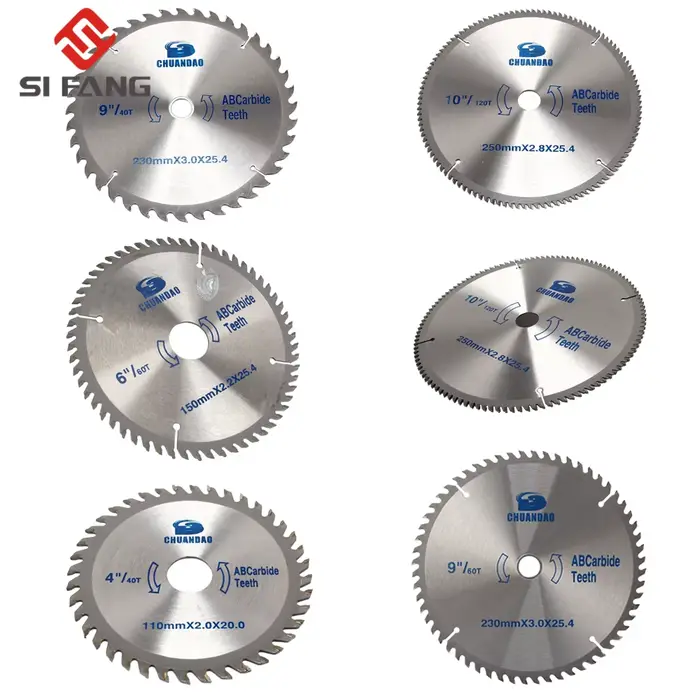 Lame de Scie Circulaire en Alliage pour Bois et Aluminium, Disque de Coupe, 4-14 Pouces, 110mm-350mm