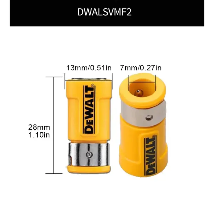 DEWALT DWASLVMF2 Ensemble de 2 douilles magnétiques pour embouts de perceuse