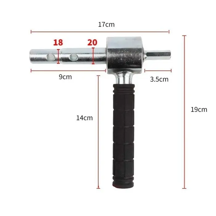 Adaptateur de perceuse à tarière à glace avec poignée