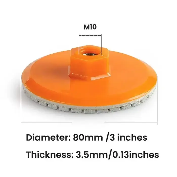 Disque de polissage pour coupe de carreaux de céramique, 80mm, meuleuse d'angle, polissage à sec, ma