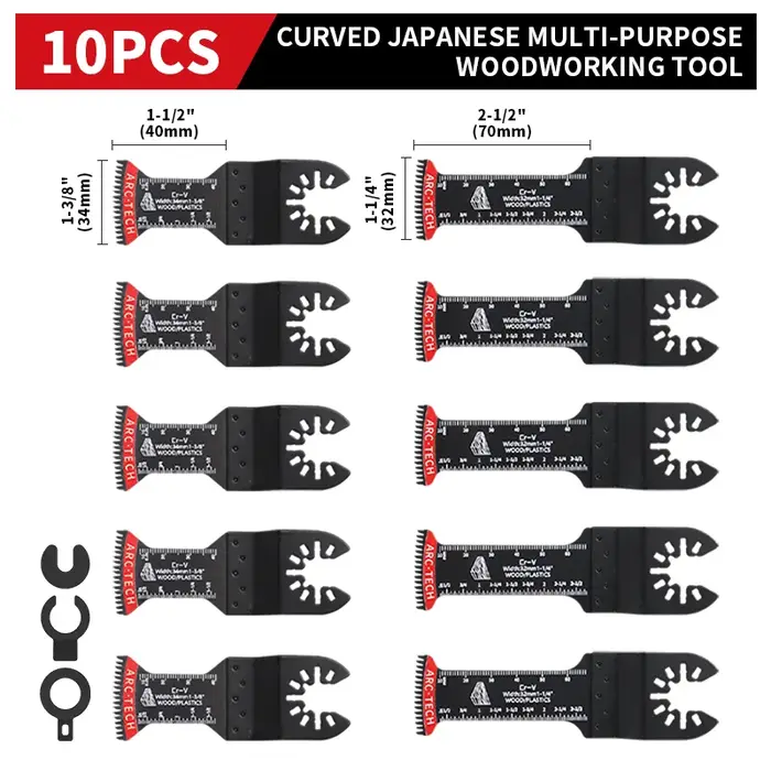 Lames oscillantes multi-outils à dents japonaises
