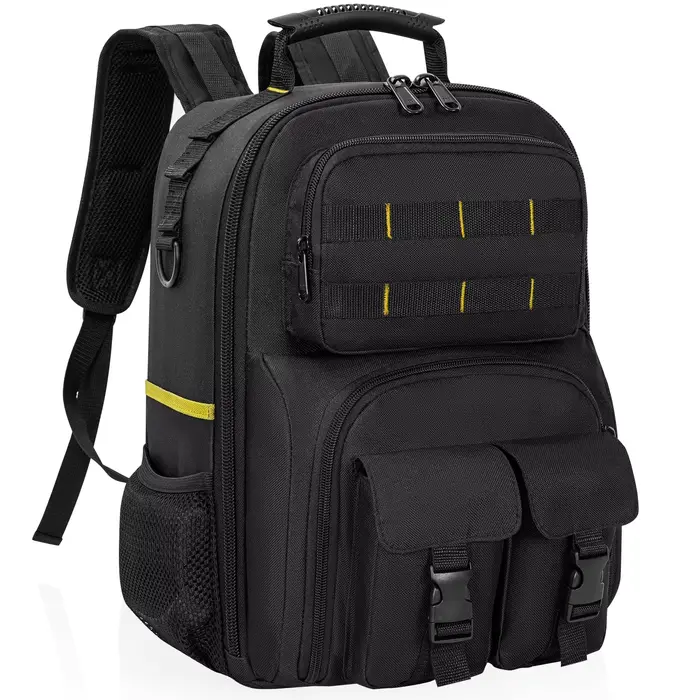 Sac à outils, sac à outils robuste avec épaulettes rembourrées et organisateur d'outils amovible, sa