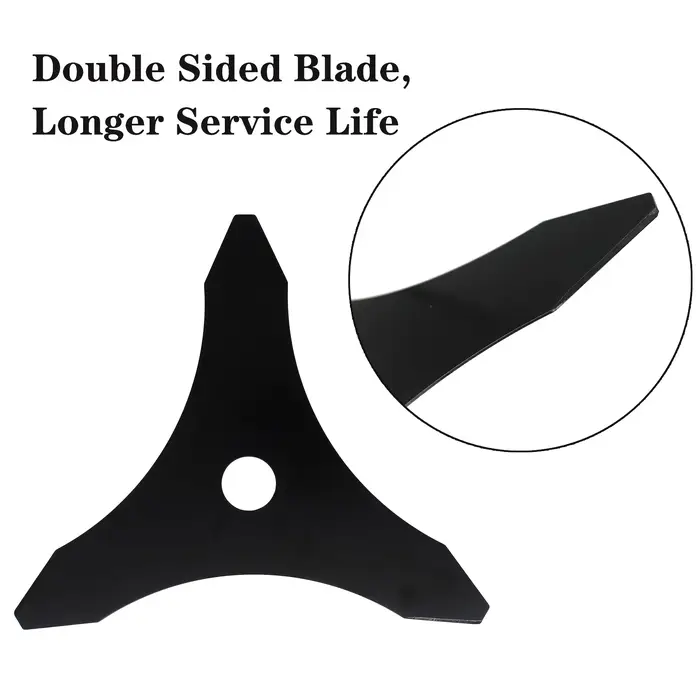 LUSQI 2 pièces lame de débroussailleuse 10 "X 3 dents carbone mauvaises herbes