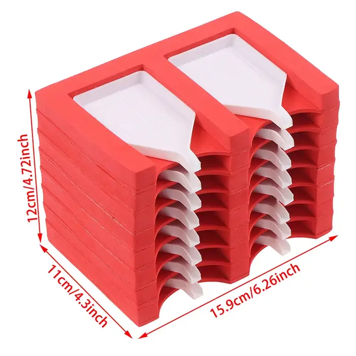 HOMFUN 16 fentes bricolage diamant peinture plateau outil perceuse plaque accessoires support de rangement avec 16