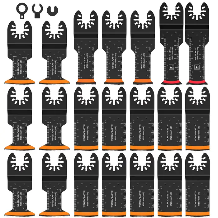 Lames de scie oscillantes en acier à haute teneur en carbone, bord d'arc bimétallique, multi-outils,
