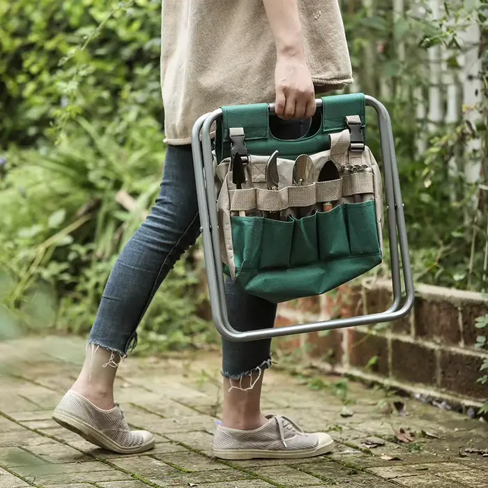 Tabouret à outils pliable en toile