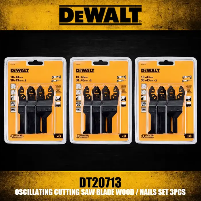 DEWALT DT20713 lame de scie oscillante bois/clous ensemble 3 pièces accessoires d'outils coupes de p