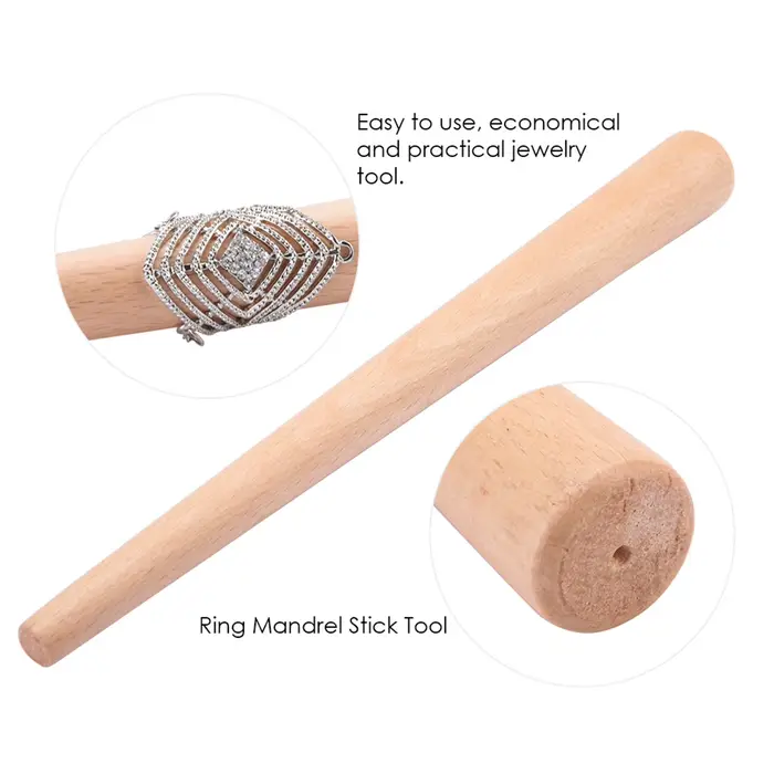 Mandrin en bois pour la fabrication de bijoux et le façonnage et le polissage des bagues