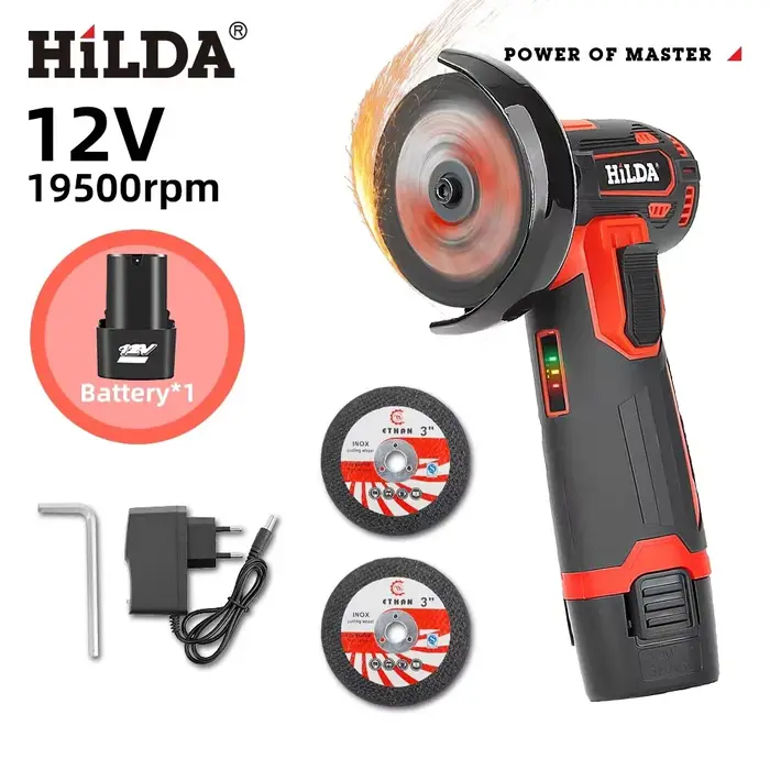 HILDA 125mm meuleuse d'angle sans brosse et brossée rectifieuse sans fil coupe 12V
