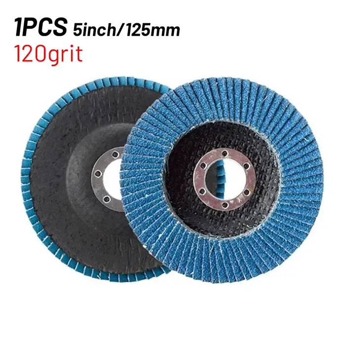1 pièces 125mm disques à lamelles de ponçage en métal meuleuse d'angle roues 40/ 60/80/120 grain dis