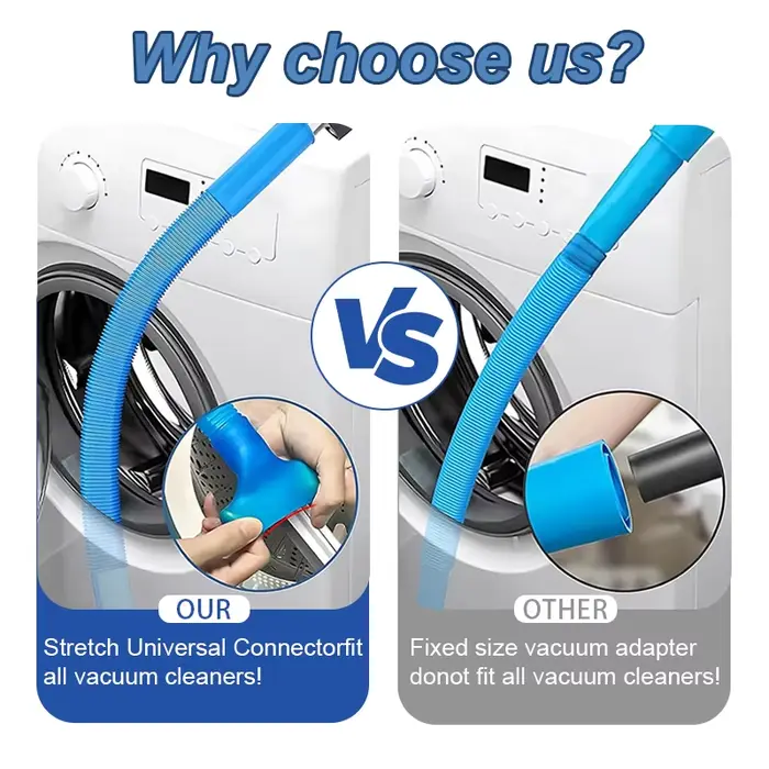 1 pièce : Nettoyeur de conduit de sèche-linge amélioré : accessoires de tuyau d'aspirateur