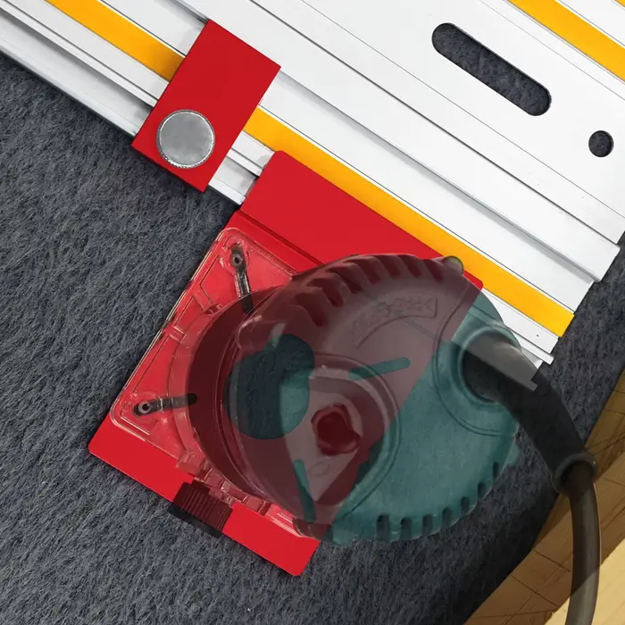 Adaptateur de rail de guidage pour routeur en alliage d'aluminium pour le travail du bois ou 2 butées
