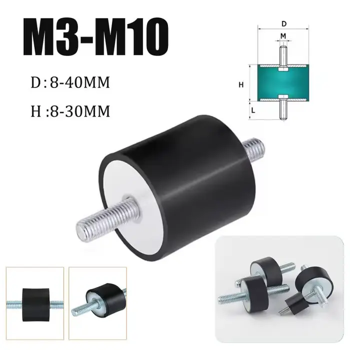 4/8 pièces Anti Vibration Silentblock bateau voiture canette supports en caoutchouc outils mâles M3 M4 M5 M6 M8 M10