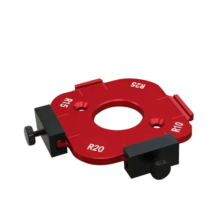 Kit de modèles de routeur à bois 4 en 1, outil de positionnement d'angle d'arc en aluminium R10-R50 
