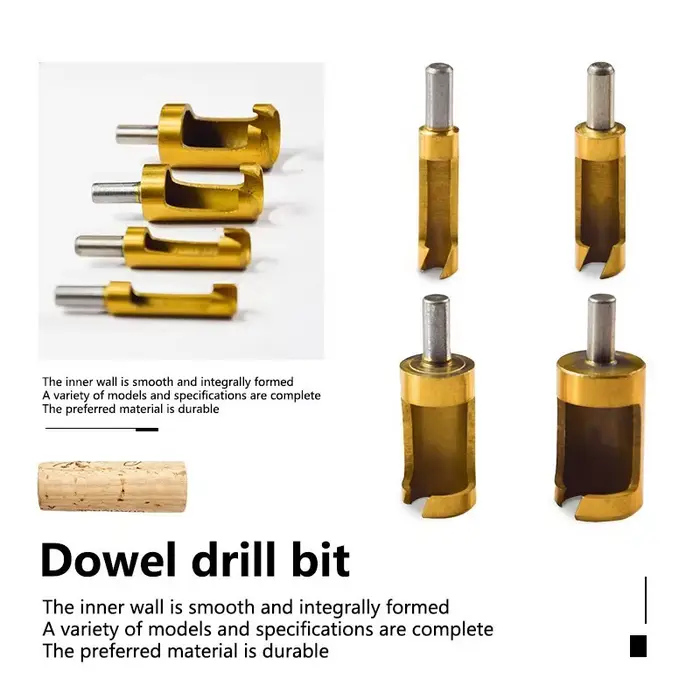 CMCP – foret en liège pièces/ensemble tonneau, revêtu de titane, pour bouchon de bois, 6/8/13/16mm, trous alésés, Tenon, outils pour le travail du bois