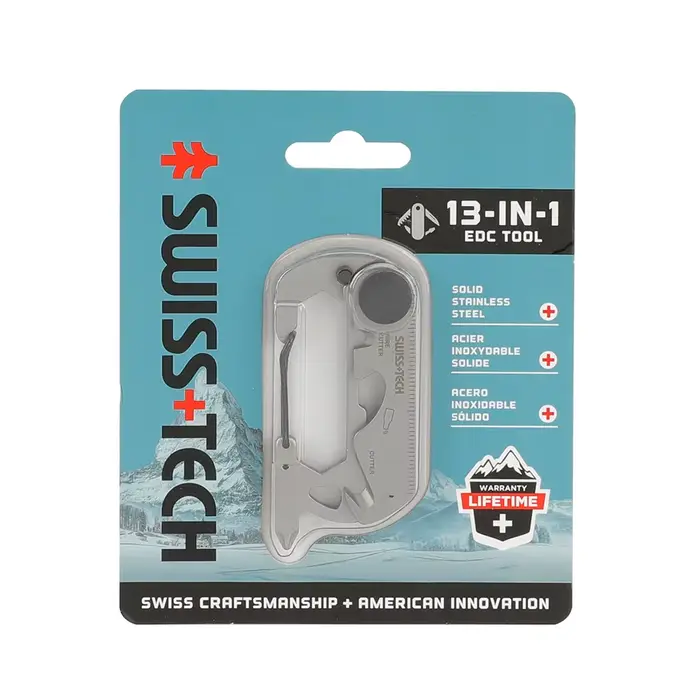 SWISS TECH 13 en 1 Mini outils multifonctionnels portables petit outil EDC de poche Kit multi-outils mousqueton pince randonnée Camping Gadgets