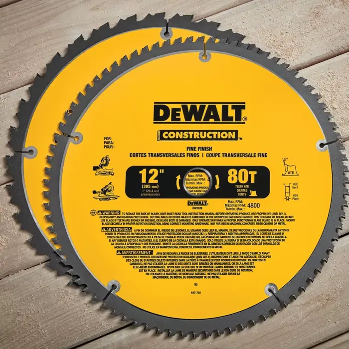 DEWALT – série de lames de scie à bois en alliage dur 216/254/305MM 40T/60T/80T DT1953 DT90250 DW3126 DW3128
