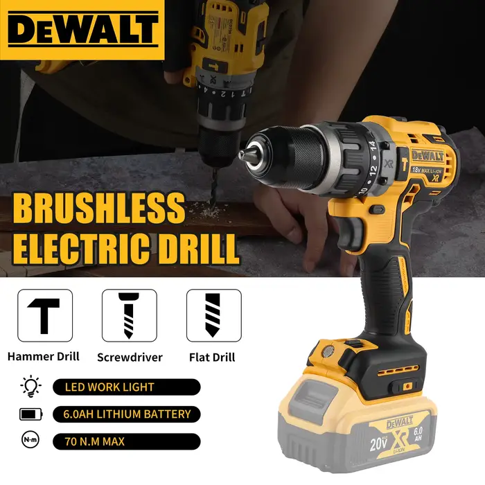 Dewalt 2000 tr/min perceuse électrique sans fil pilote sans brosse vitesse réglable