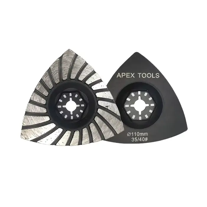 ‌ Tampon de meulage en diamant, bloc métallique triangulaire, béton, époxy, sol, pierre de Quartz, p