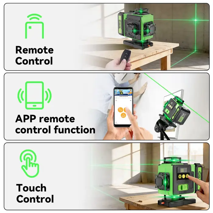 HGLINE 16 lignes niveau Laser APP télécommande niveaux horizontaux verticaux affichage de puissance