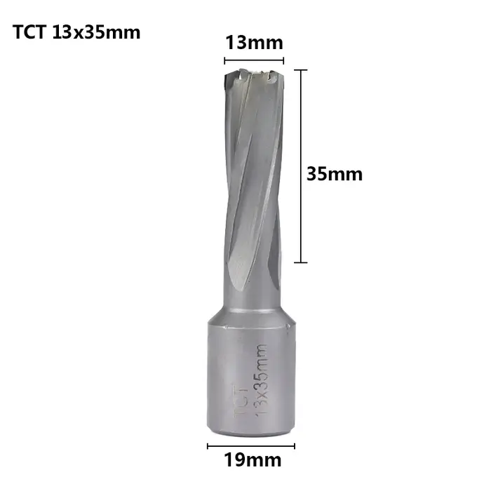 TCT – foret annulaire à tige Weldon 13/14/16/17/18/26/32mm
