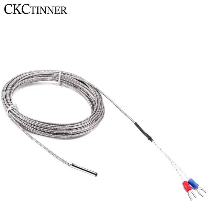 Thermocouple de Type K 4x30mm, 1/2/3/4/5M, Type de sonde, fil tressé blindé, capteur de température 