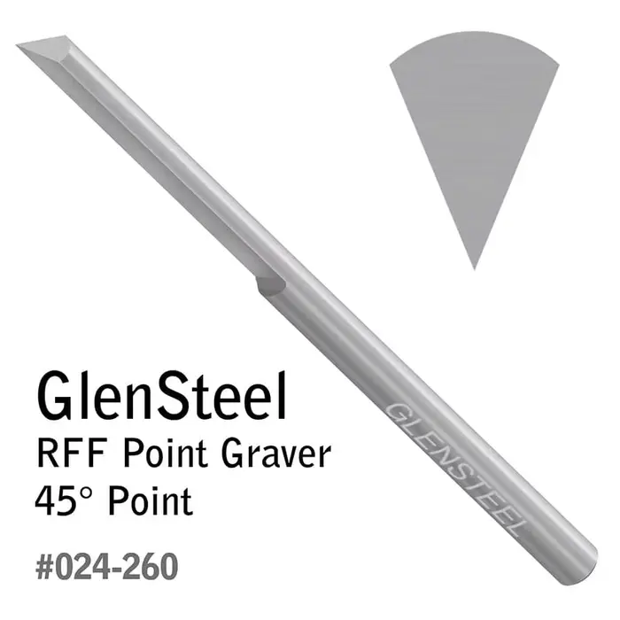 Graveur à pointe GRS GlenSteel RFF 30 ° -120 ° Outil de gravure