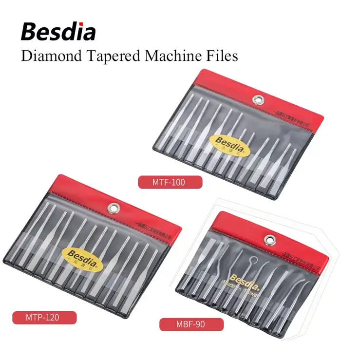 TAIWAN Besdia diamant conique Machine fichiers outil à main ou assorti avec Turbo Air Lappers MTP120 MTF100