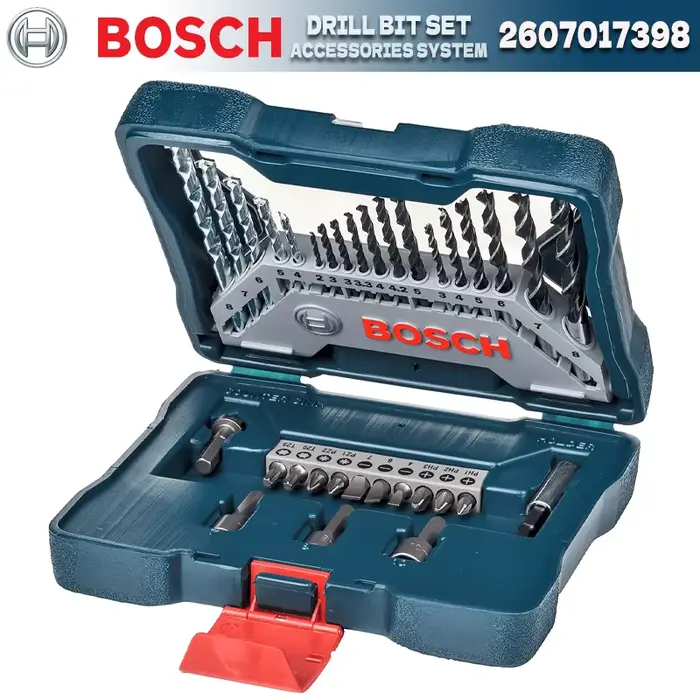 BOSCH 2607017398   Jeu d'embouts pour perceuse et tournevis X-Line, pour perceuse à percussion, 33 p