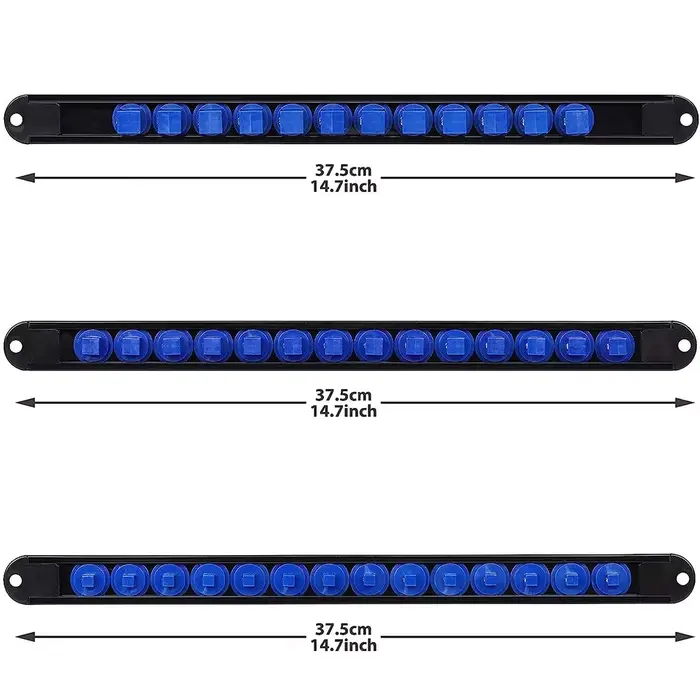 Support de rangement pour douilles 1/4" 3/8" 1/2" en ABS